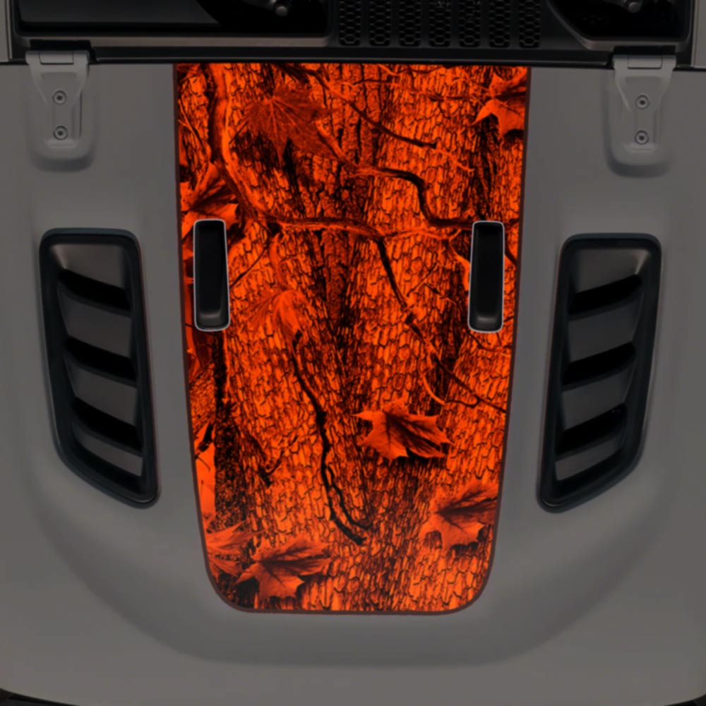 Jeep JL Wrangler Hood Decal Fits 2018-2024 Buck Blazes Camo