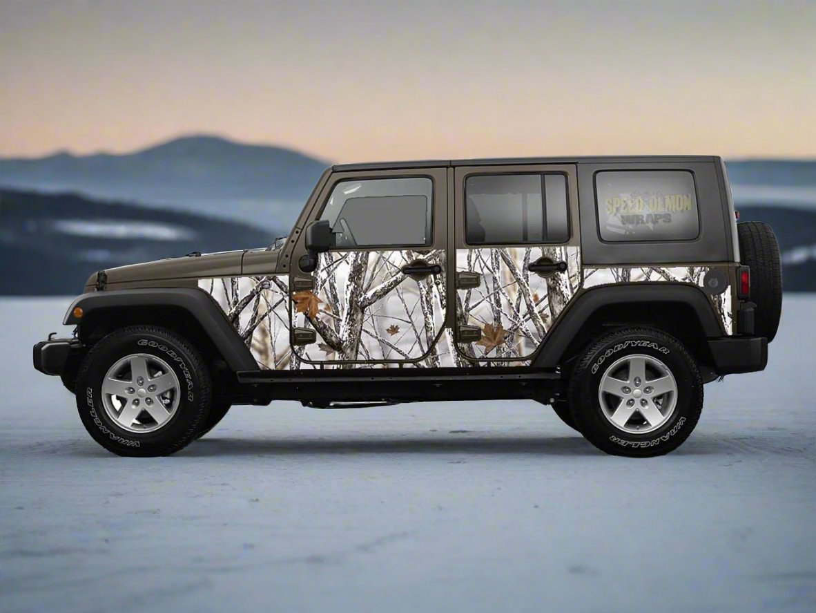 Jeep Wrangler Wrap Snow Camo