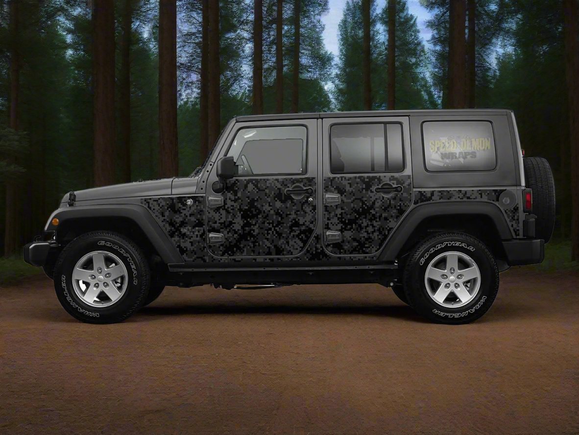 Pre-cut Jeep Wrangler Wrap Digital Camo
