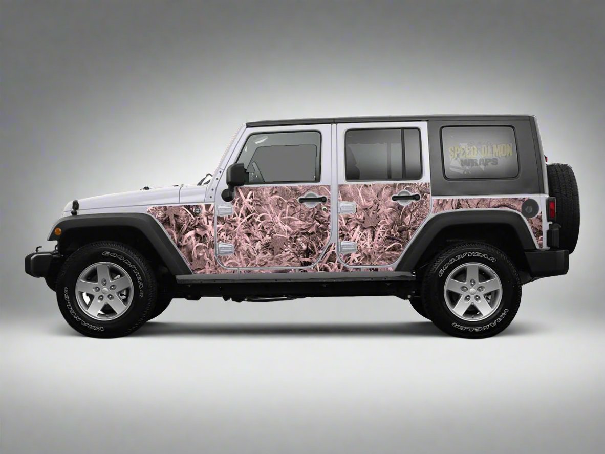 Jeep Wrangler Wrap Kit - Grassland Camo - Fits Jk