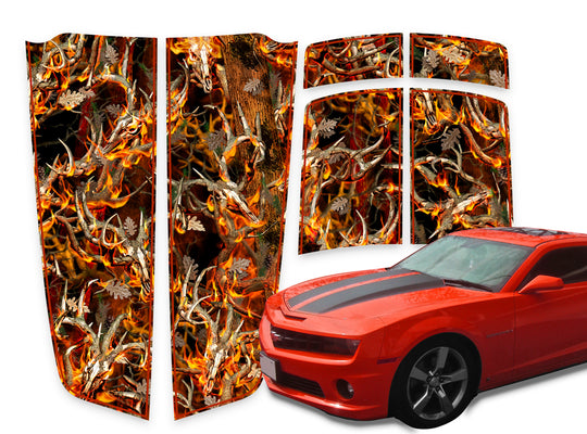 Camaro Racing Stripes Buck Skulls Blaze - Orange Pinstripe 2010-2015