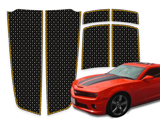 Camaro Racing Stripes Black Skulls - Red Pinstripe 2010-2015