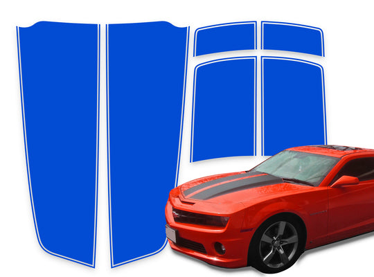 Camaro Racing Stripes Blue Die-Cut 2010-2015