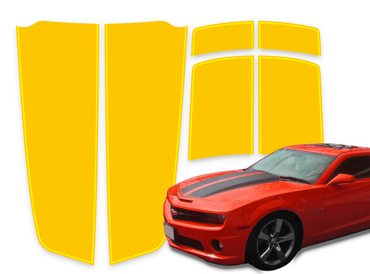 Camaro Racing Stripes Burnt Yellow - Yellow Pinstripe 2010-2015