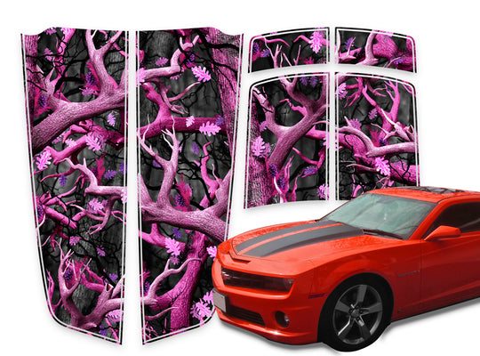 Camaro Racing Stripes Obliteration Pink Die-Cut 2010-2015