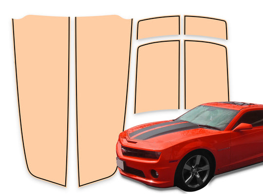 Camaro Racing Stripes Salmon - Black Pinstripe 2010-2015