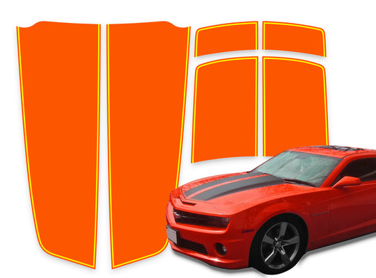 Camaro Racing Stripes Orange - Yellow Pinstripe 2010-2015