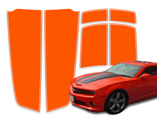 Camaro Racing Stripes Orange Die-Cut 2010-2015