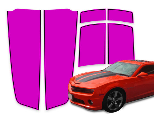 Camaro Racing Stripes Pink - Black Pinstripe 2010-2015
