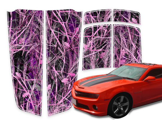 Camaro Racing Stripes Tallgrass Pink Die-Cut 2010-2015
