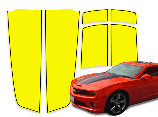Camaro Racing Stripes Yellow - Black Pinstripe 2010-2015