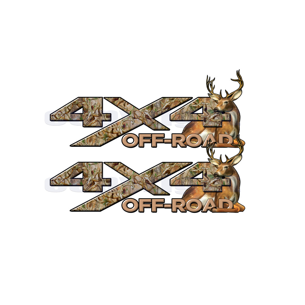 4X4 Offroad Decals Buck Skull Camo Big Buck