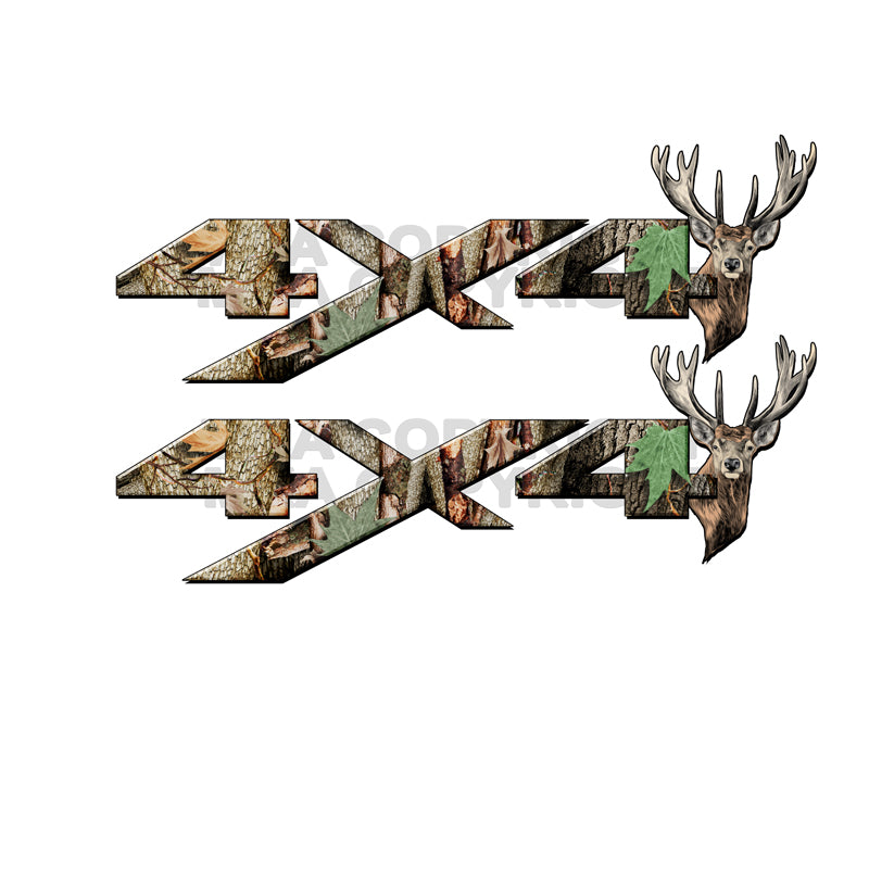 4X4 Decal Real AP Tree Deer