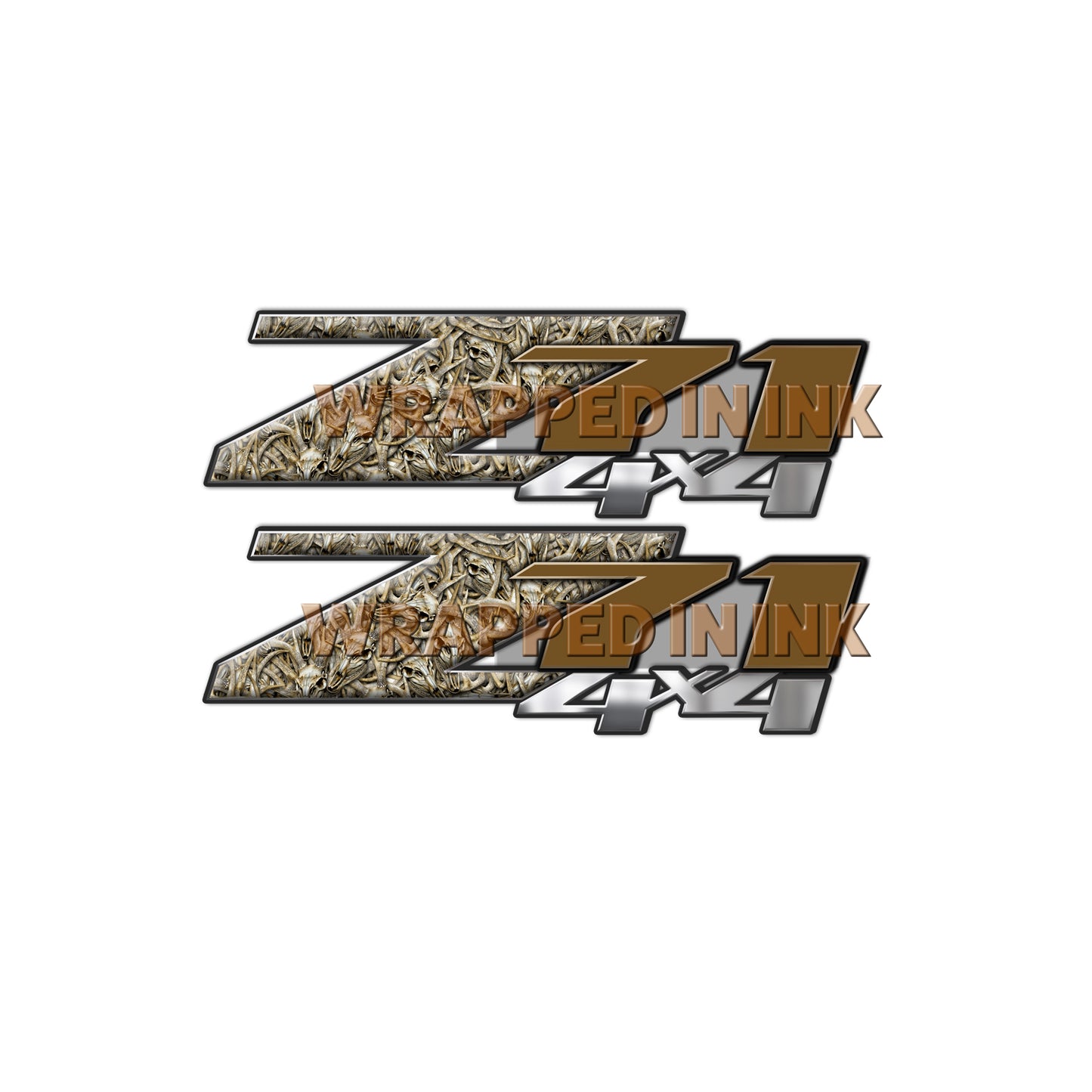 Buck Skull Camo Z71 4x4 Decals