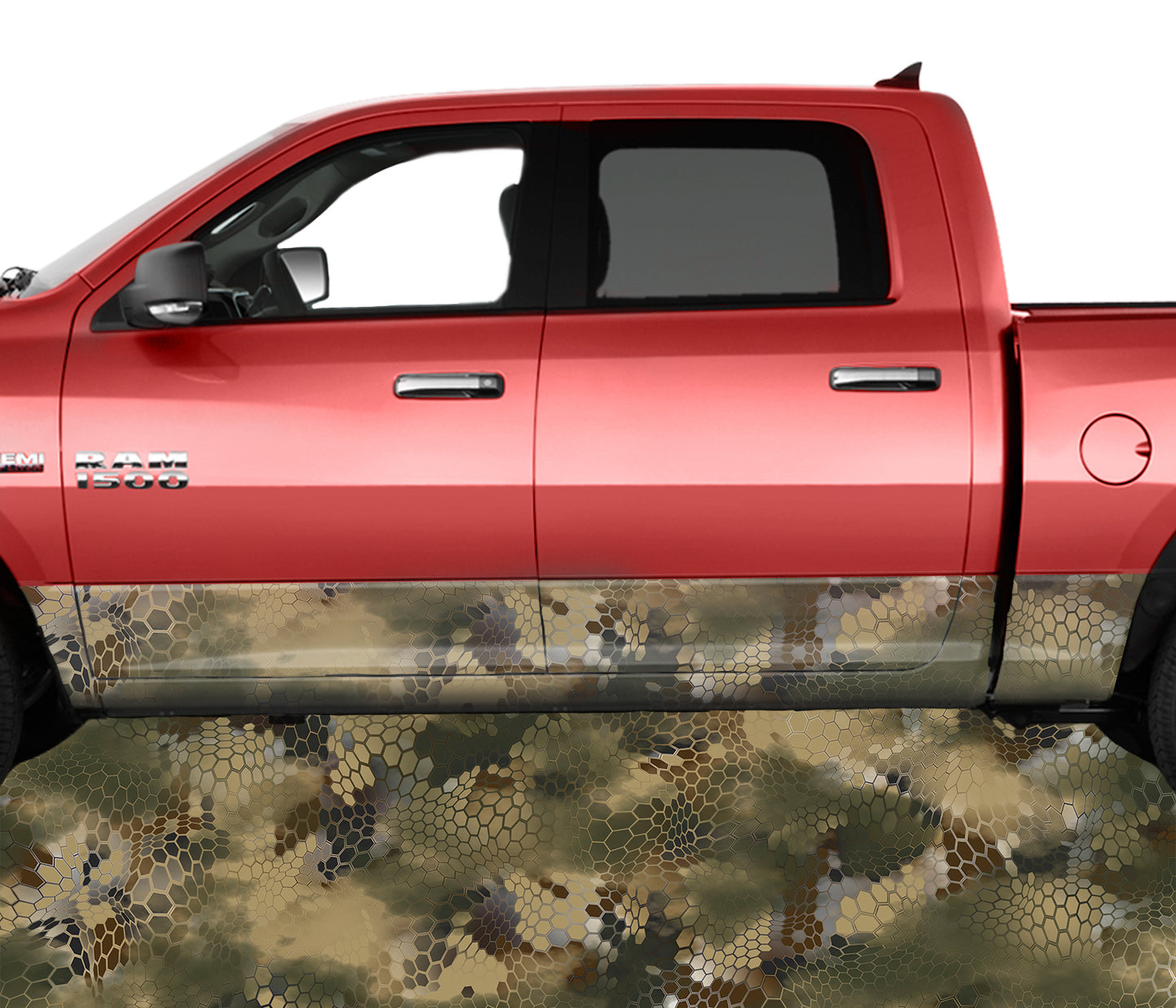 Chameleon Camo Tan Rocker Panel Wrap Graphic Decal Wrap Truck Kit