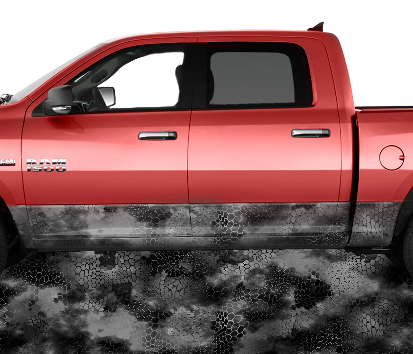 Chameleon Camo Night Rocker Panel Wrap Graphic Decal Wrap Truck Kit