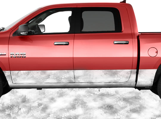 Chameleon Camo Snow Rocker Panel Wrap Graphic Decal Wrap Truck Kit