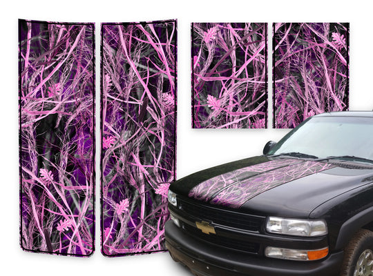 Chevy Tahoe Racing Stripes Tallgrass Pink - Black Pinstripe 2000-2006