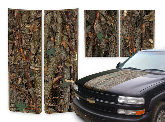 Chevy Tahoe Racing Stripes Oak Ambush - Brown Pinstripe 2000-2006