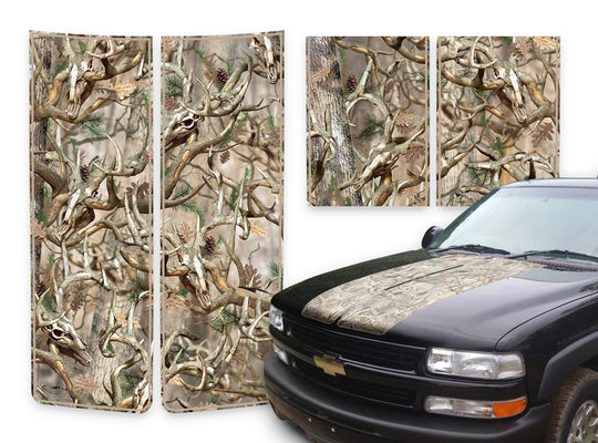 Chevy Tahoe Racing Stripes Buck Skulls - Beige Pinstripe 2000-2006