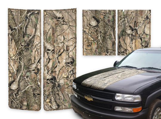 Chevy Tahoe Racing Stripes Skulls - Brown Pinstripe 2000-2006