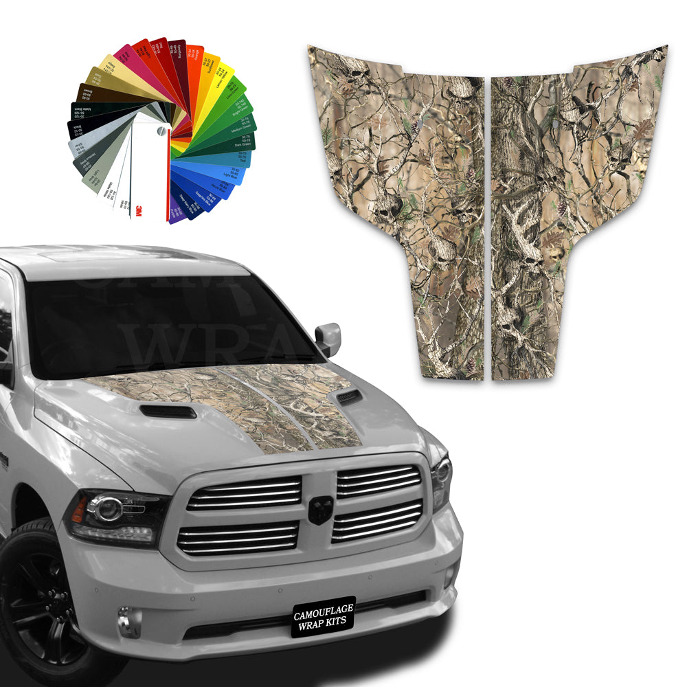 Dodge Ram Hood Stripes Skull Camouflage