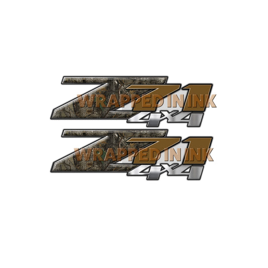 Forrest Camo Z71 4x4 Decals