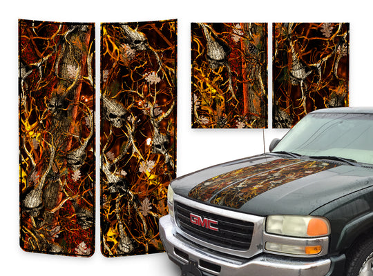 GMC Sierra Racing Stripes Skulls Blaze - Burnt Orange Pinstripe 2000-2006