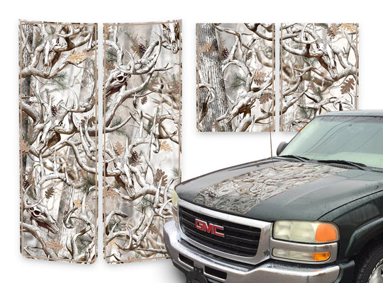 GMC Sierra Racing Stripes Buck Skulls Snow - Beige Pinstripe 2000-2006