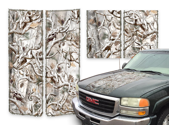 GMC Sierra Racing Stripes Buck Skulls Snow - Green Pinstripe 2000-2006