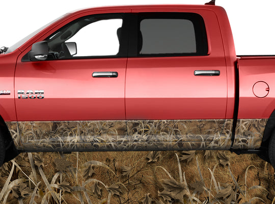 Grassland Brown Rocker Panel Wrap Graphic Decal Wrap Truck Kit
