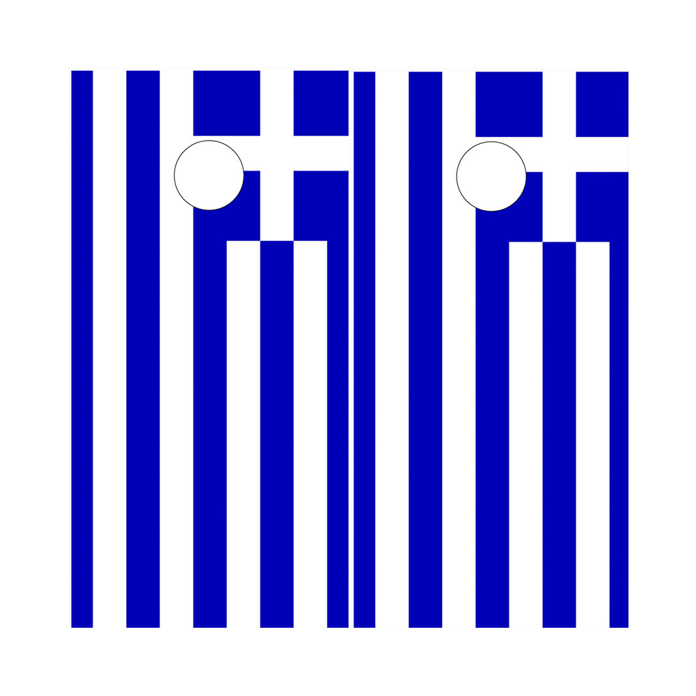 Cornhole Board Wraps - Greece Flag Greek 2 PACK