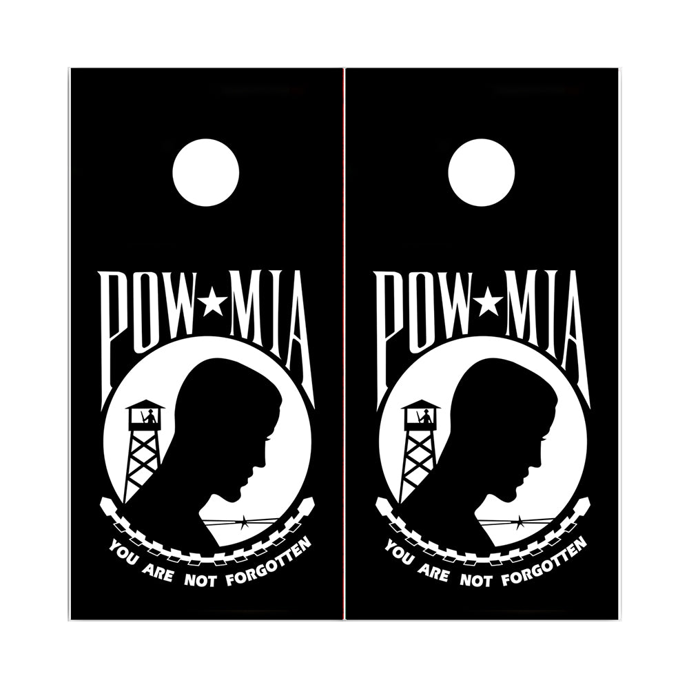 Cornhole Board Wraps - POW Prisoners of War Patriotic Military - 2 PACK