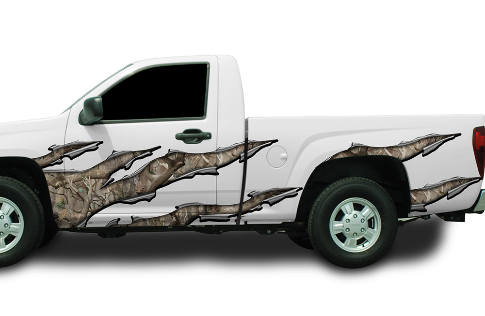 Rocker Panel Side Graphics Obliteration Wrap Ripped Metal