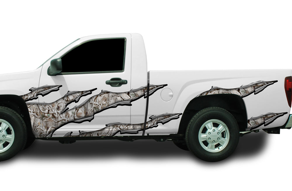 Rocker Panel Side Graphics Buck Skulls Snow Wrap Ripped Metal