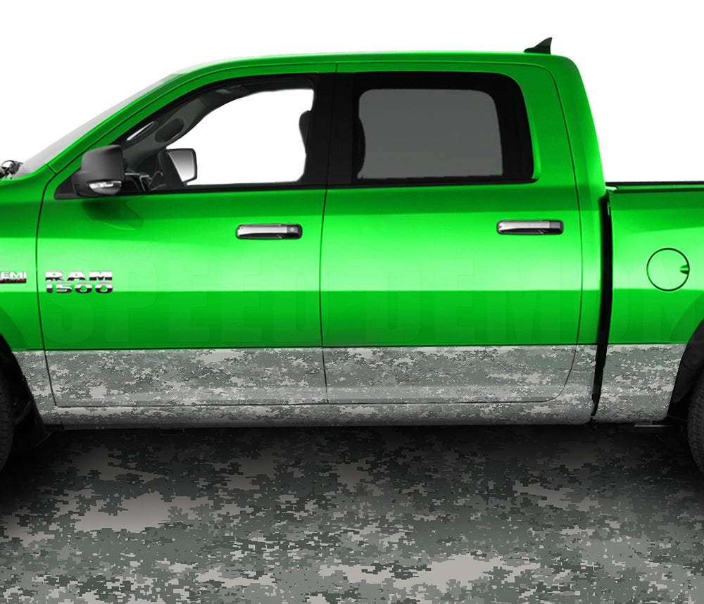 Digital Military Rocker Panel Wrap Graphic Decal Wrap Truck Kit
