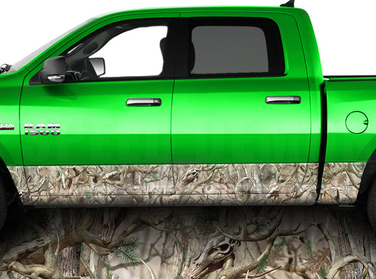 Buck Obliteration Camo Rocker Panel Wrap Graphic Decal Wrap Truck Kit