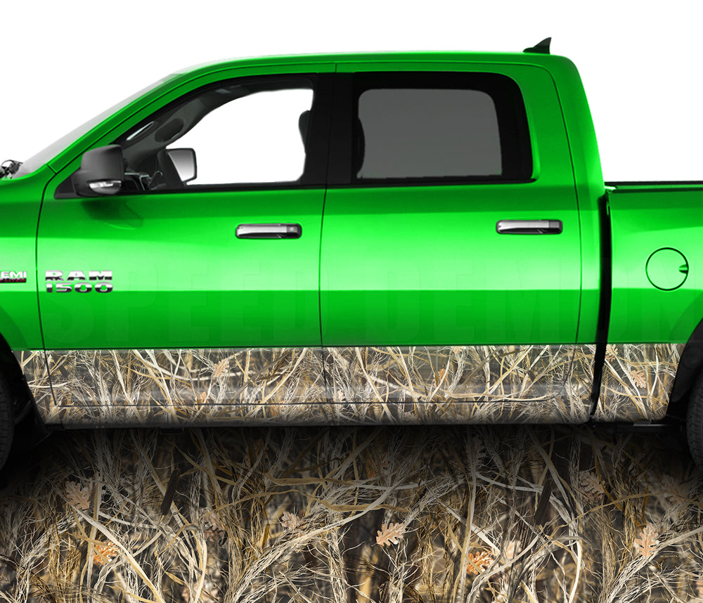Tallgrass Camo Rocker Panel Wrap Graphic Decal Wrap Truck Kit
