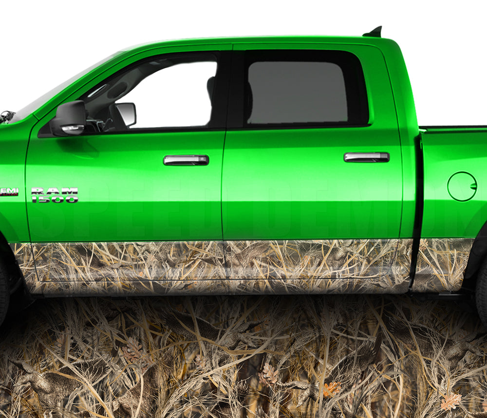 Tallgrass Duck Camo Rocker Panel Wrap Graphic Decal Wrap Truck Kit