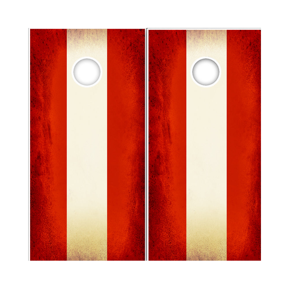 Cornhole Board Wraps - Rustic Austria Flag Austrian 2 PACK