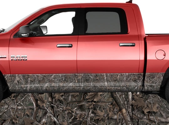 Woodland Ghost Brown Rocker Panel Wrap Graphic Decal Wrap Truck Kit