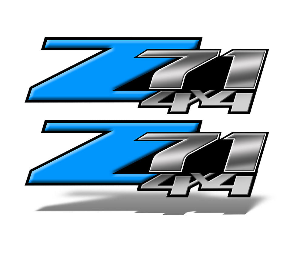 Blue Z71 4x4 Decals