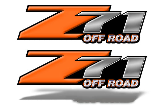 Orange Z71 4x4 Decals