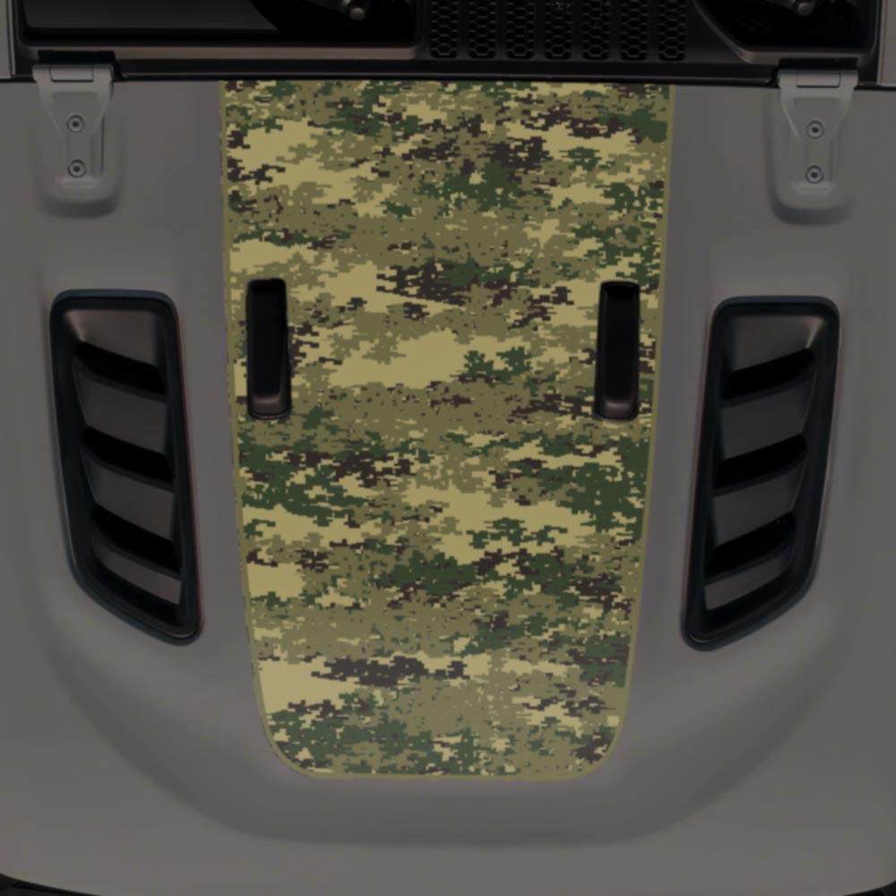 Jeep JL Wrangler Hood Decal Fits 2018-2025 Marine Digital Camo