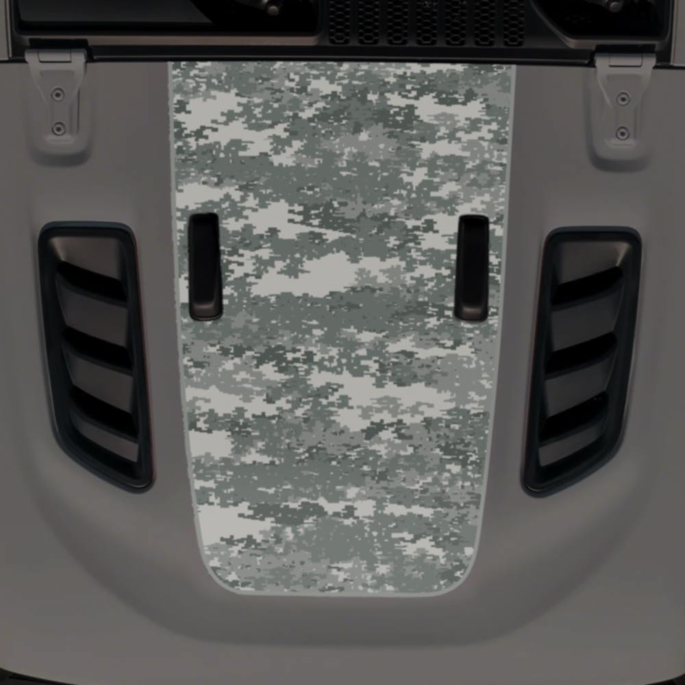Jeep JL Wrangler Hood Decal Fits 2018-2025 Military Digital Camo