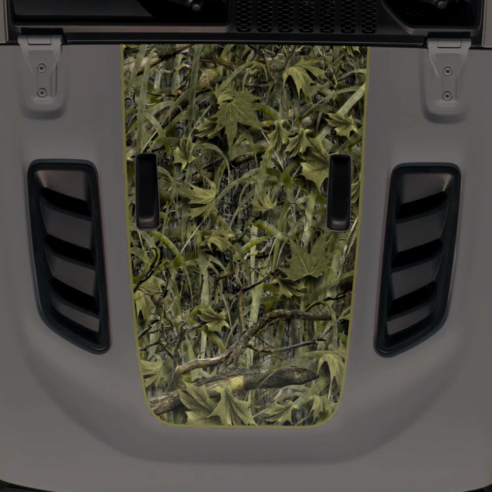 Jeep JL Wrangler Hood Decal Fits 2018-2025 Marshland Camo 