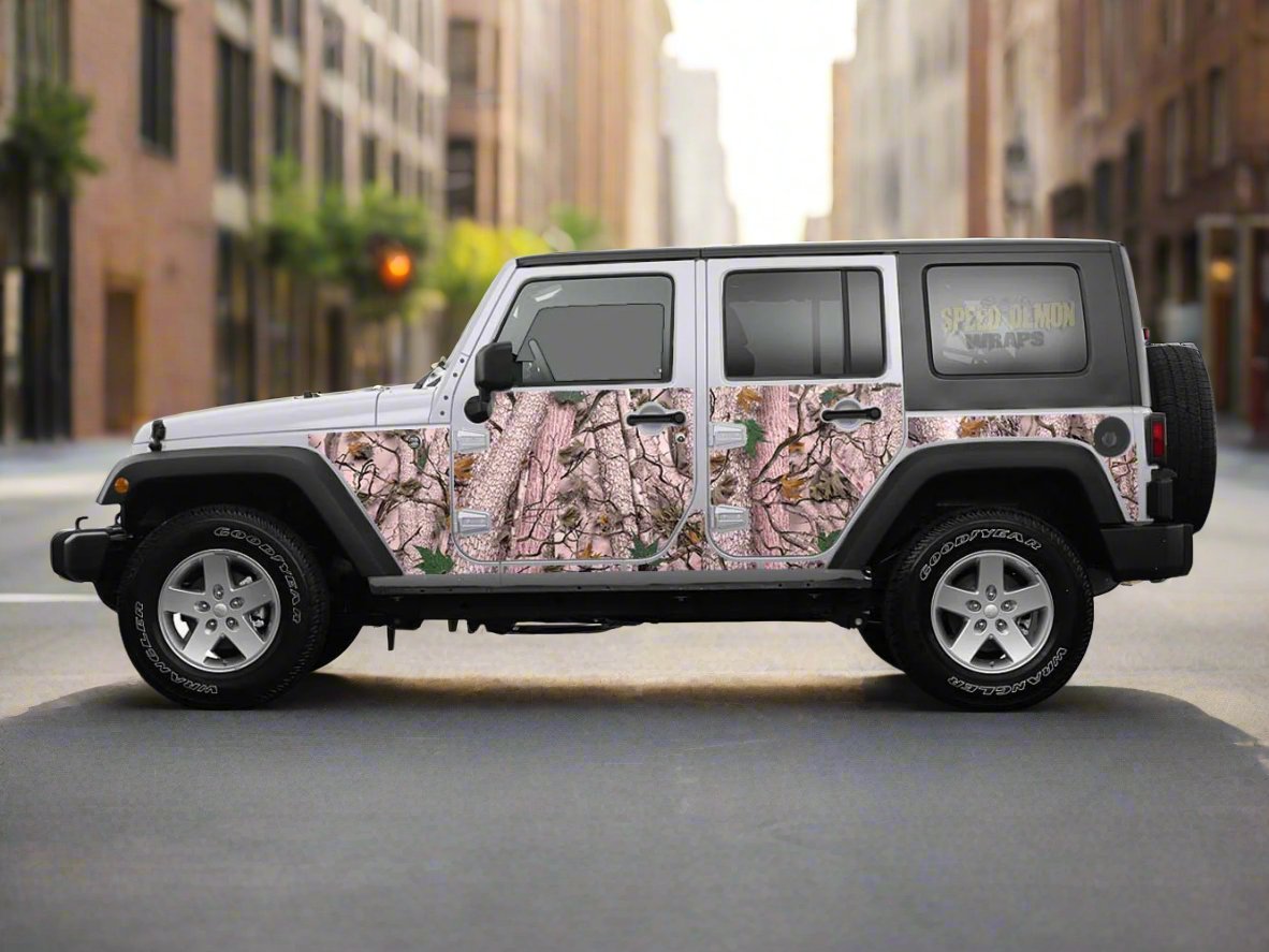 Pre-cut Jeep Wrangler Wrap Kit - Forest Camouflage - Fits Jk 2007-2017 - Lt/Rt Side