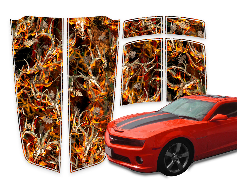 Camo Camaro Racing Stripes Buck Skulls Blaze Die-Cut 2010-2015
