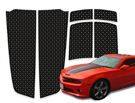 Camaro Racing Stripes Black Skulls - Black Pinstripe 2010-2015