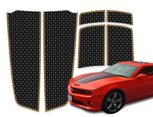 Camaro Racing Stripes Black Skulls - Orange Pinstripe 2010-2015